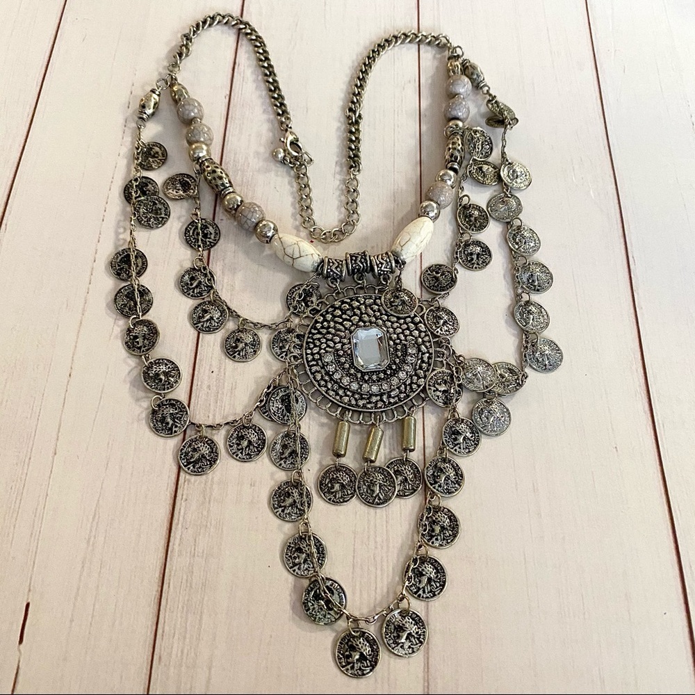 Sliver Statement Necklace